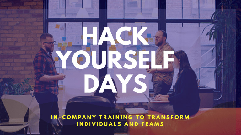 Hack Yourself Days, showing small group in discussion. 